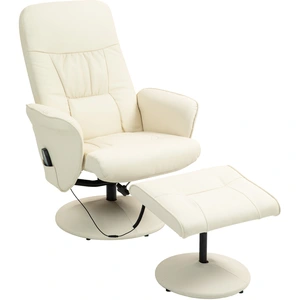 HOMCOM Fauteuil de massage avec repose-pieds, Chaise ergonomique avec ... pas cher