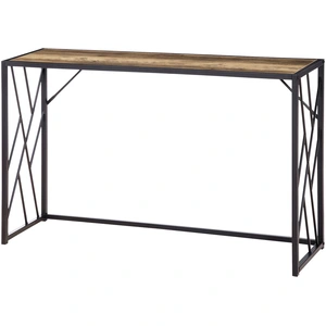HOMCOM Console, Table d'entrée, Design industriel, cadre métallique ro... pas cher