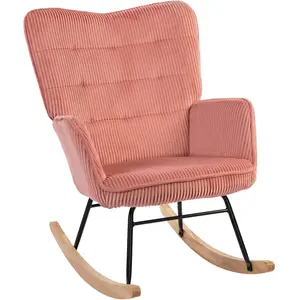 HOMCOM Fauteuil à bascule, Relaxsessel, Schaukelsessel, capacité de ch... pas cher