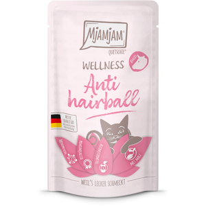 Comparateur de prix : MjAMjAM Wellness 12 x 125 g pour chat - antiboules de poils   boeuf