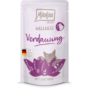 Comparateur de prix : MjAMjAM Wellness 12 x 125 g pour chat   digestion   poulet
