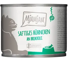Comparateur de prix : 6x200g MjAMjAM poulet juteux au brocoli nourriture pour chat humide