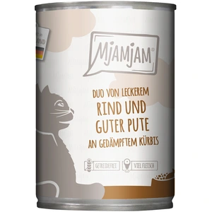 24x 400g MjAMjAM Duo boeuf délicieux & bonne dinde à la courge cuite à... pas cher