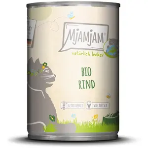 MjAMjAM Natürlich Lecker 6 x 400 g pour chat - boeuf bio pas cher