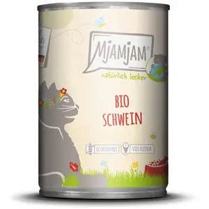 MjAMjAM Natürlich Lecker 6 x 400 g pour chat - porc bio pas cher