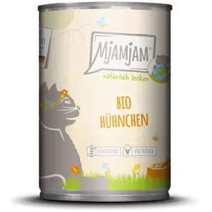Comparateur de prix : MjAMjAM Natürlich Lecker 6 x 400 g pour chat - poulet bio