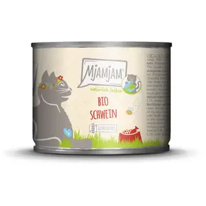 MjAMjAM Natürlich Lecker 6 x 200 g pour chat porc bio pas cher