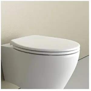 Bernstein Abattant WC plastique Lunette WC moderne, Cuvette toilette fermeture en douceur enfant et adulte, Blanc, 44,6x37,1x5,2cm, U2004Vendu paramazon