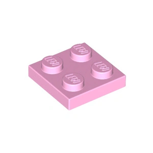 Plaque LEGO® 2x2 rose vif 50 pièces
