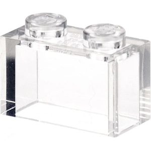 LEGO® brique 1x2 Trans (Trans Clear) 100 pièces pas cher