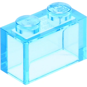 LEGO® brique 1x2 Trans bleu clair (Trans Light Blue) 100 pièces
