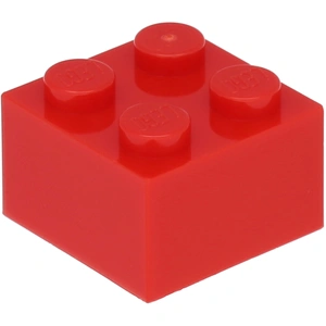 LEGO® brique 2x2 rouge (Red) 50 pièces