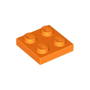 LEGO® Plaque 2x2 Orange (Orange) 1 pièce