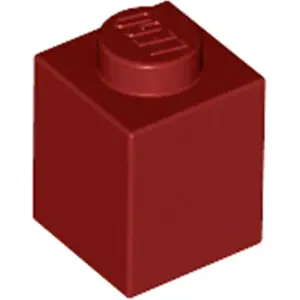 LEGO® 1x1 brique rouge foncé (Dark Red) 25 pièces pas cher