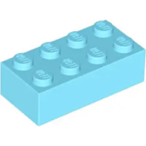 LEGO® 2x4 brique moyenne bleu azur (Medium Azure) 1 pièceVendu parkaufland