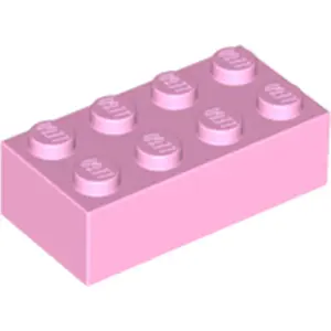 250x LEGO brique 2x4, rose clair pas cher