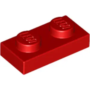 LEGO® Plaque 1x2 Rouge (Red) 100 pièces pas cher