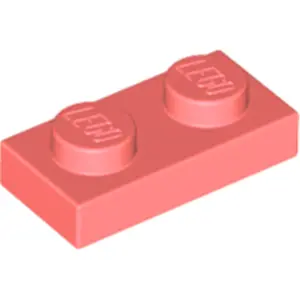 LEGO® 1x2 Plaque Corail (Coral) 100 pièces pas cher