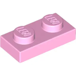 LEGO® 1x2 plaque rose vif 50 pièces pas cher