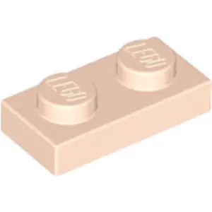 LEGO® 1x2 Plaque Nougat clair (Light Nougat) 50 pièces
