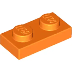 LEGO® 1x2 Plaque Orange (Orange) 25 pièces pas cher