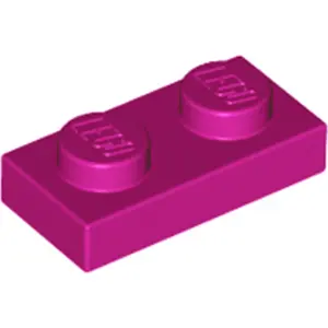 LEGO® 1x2 Plaque Magenta (Magenta) 25 pièces