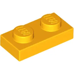 LEGO® 1x2 Plaque orange lumineuse 100 pièces pas cher