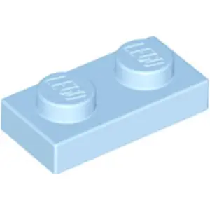 LEGO® 1x2 Plaque Bleu clair (Bright Light Blue) 1 pièceVendu parkaufland