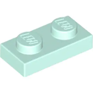 LEGO® 1x2 Plaque Hellaqua (Light Aqua) 100 pièces pas cher