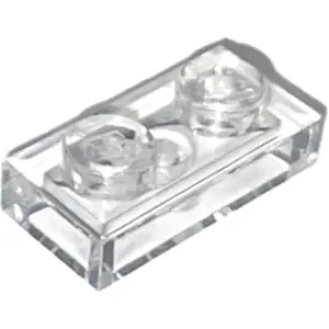 LEGO® 1x2 Plaque Trans (Trans Clear) 1 pièce pas cher