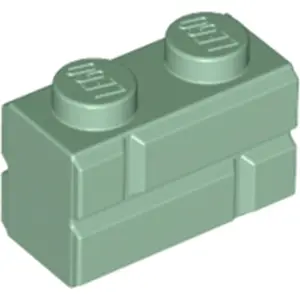 LEGO® 1x2 brique de construction vert sable (Sand Green) 50 pièces