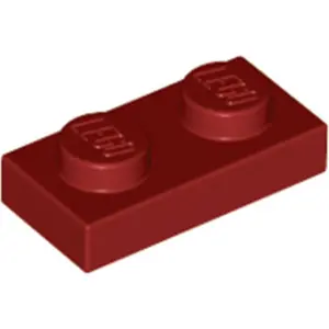 LEGO® 1x2 plaque rouge foncé (Dark Red) 25 piècesVendu parkaufland