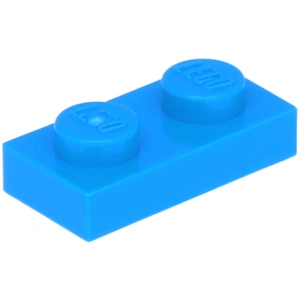 LEGO® 1x2 Plaque Bleu azur foncé (Dark Azure) 1 pièceVendu parkaufland
