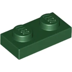 LEGO® 1x2 plaque vert foncé (Dark Green) 50 pièces