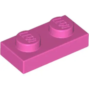 LEGO® 1x2 Plaque rose foncé (Dark Pink) 25 pièces
