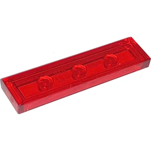 LEGO® 1x4 Carreau Trans Rouge (Trans Red) 100 pièces pas cher