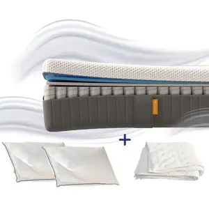 Pack Matelas et Oreiller Nuage et Couette 200x200 pas cher
