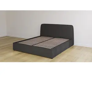 Lit Coffre Original Emma 180x200 - Gris - Tête de lit pas cher