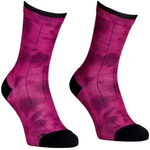 Ortovox - MTB Mid Socks - Chaussettes en laine mérinos femme Pink Spla... pas cher