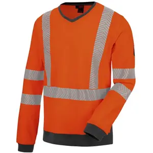 Tee-shirt de travail manches longues haute-visibilité orange fluo Würt... pas cher