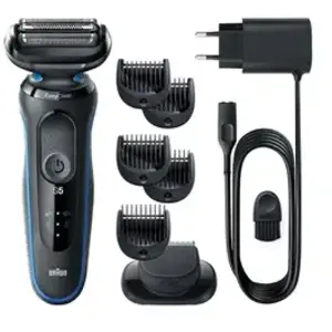 Comparateur de prix : Braun Series 5 51-B1500s Rasoir à grille Tondeuse Noir, Bleu