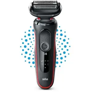 Braun Series 5 50-R1000s Rasoir à grille Noir, Rouge pas cher