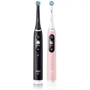 Oral-B Electric Toothbrush iO6 Series Duo Pack Black/Pink Sand Extra Handle 2 pcs pas cher