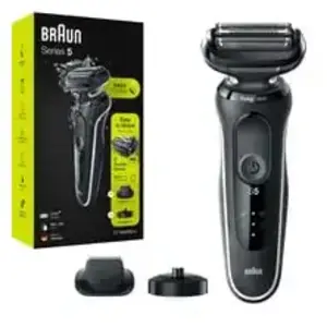 Comparateur de prix : Rasoir Électrique Braun Series 5 51-W4200cs - Tondeuse De Précision & Base De Recharge - Blanc