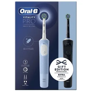 Oral-B Vitality Pro D103 Duo Brosse à dents électrique noir bleu