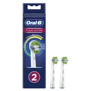 Comparateur de prix : Accessoire dentaire Oral B Brossette Floss Action Clean Maximiser Lot de 2 Blanc