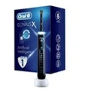 Brosse à Dents Électrique Rechargeable Oral-B Genius X - 1 Manche - Noir - 1 Brossette pas cher