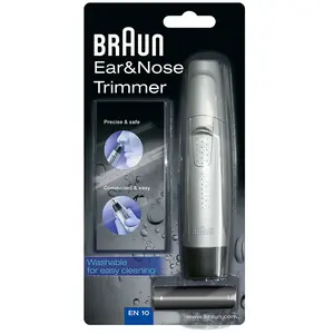 Comparateur de prix : Tondeuse pour oreilles et nez - Braun EN10 - Gris - Autonomie 60 min - Sans fil