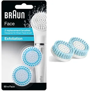 Comparateur de prix : Lot de 2 Brosses de visage Exfoliantes Braun Face Silk-Epil 80-E