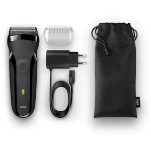 Comparateur de prix : Braun Series 3 301s Rasoir Électrique Rechargeable pour Homme, Noir